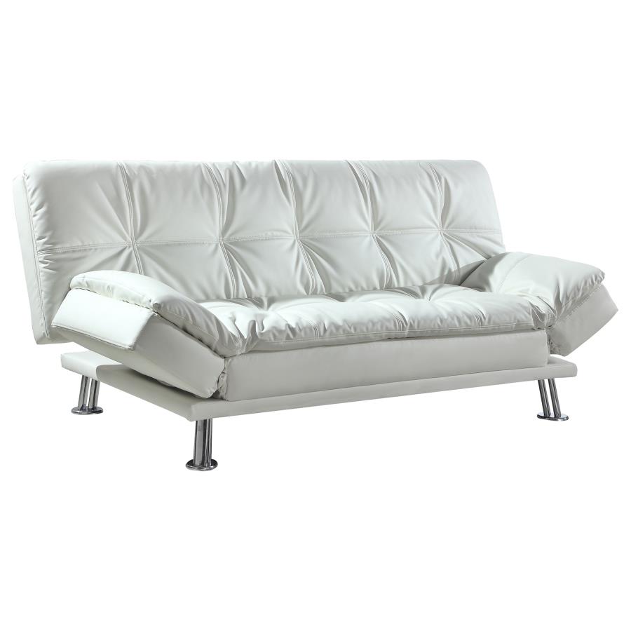 Dilleston Upholstered Tufted Convertible Sofa Bed White (image for) Dilleston Upholstered Tufted Convertible Sofa Bed White