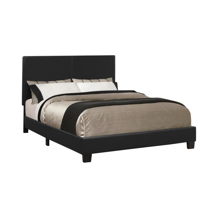 Mauve Upholstered Full Panel Bed Black (image for) Mauve Upholstered Full Panel Bed Black