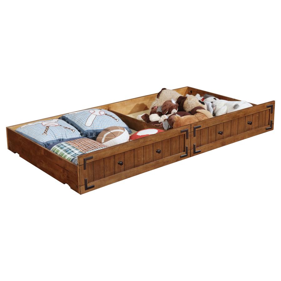 Oakdale Wood Storage Trundle Rustic Honey (image for) Oakdale Wood Storage Trundle Rustic Honey