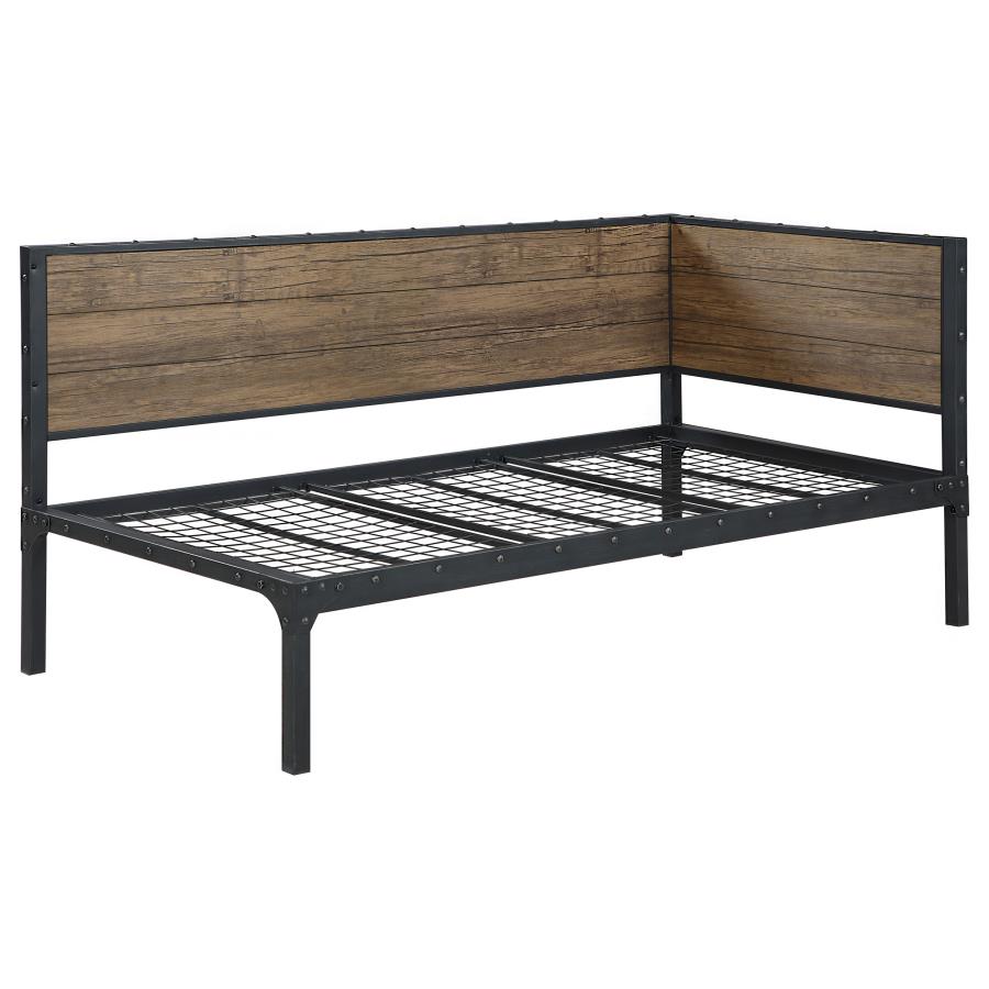 Getler Metal Twin Daybed Weathered Chestnut (image for) Getler Metal Twin Daybed Weathered Chestnut