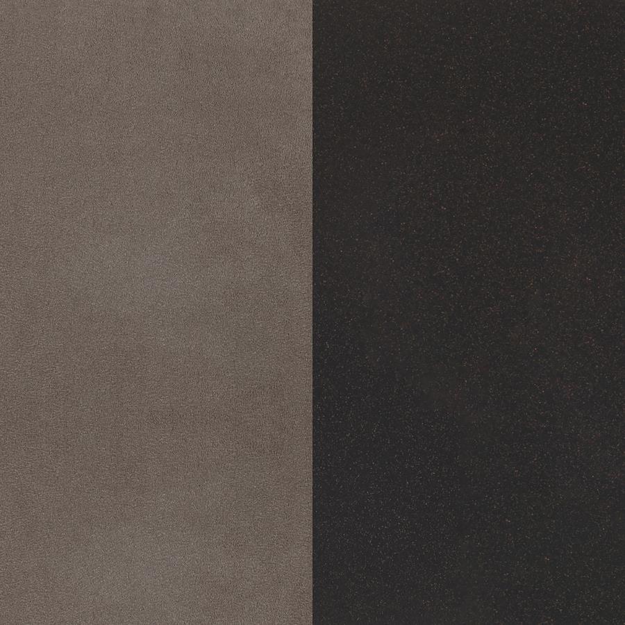 Livingston Microfiber Upholstered Bench Brown and Bronze