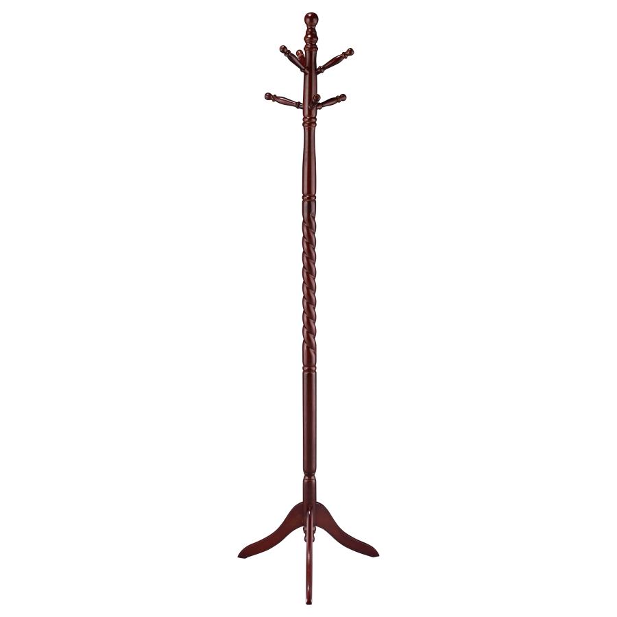 Riona 6 Hook Freestanding Wood Coat Rack Hat Hanger Merlot (image for) Riona 6 Hook Freestanding Wood Coat Rack Hat Hanger Merlot