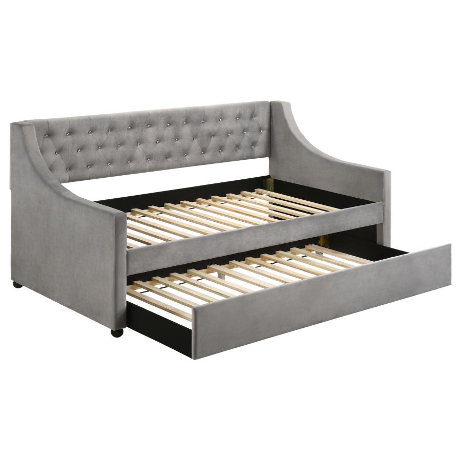 Chatsboro Upholstered Twin Daybed with Trundle Grey (image for) Chatsboro Upholstered Twin Daybed with Trundle Grey