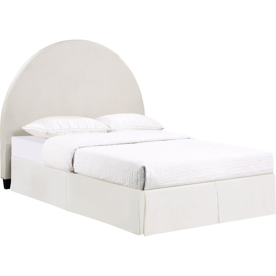 June Upholstered Queen or Full Panel Headboard Ivory (image for) June Upholstered Queen or Full Panel Headboard Ivory