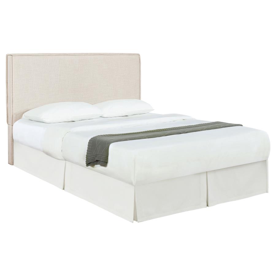 Izzy Upholstered Queen or Full Panel Headboard Sand (image for) Izzy Upholstered Queen or Full Panel Headboard Sand