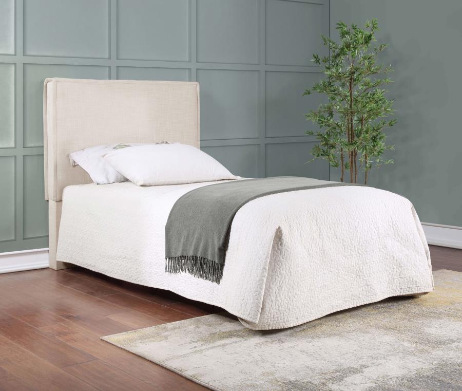 Modal Additional Images for Izzy Upholstered Twin Panel Headboard Sand