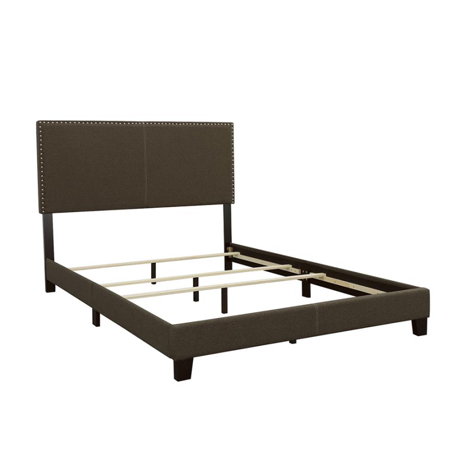 Boyd Upholstered Queen Panel Bed Charcoal (image for) Boyd Upholstered Queen Panel Bed Charcoal