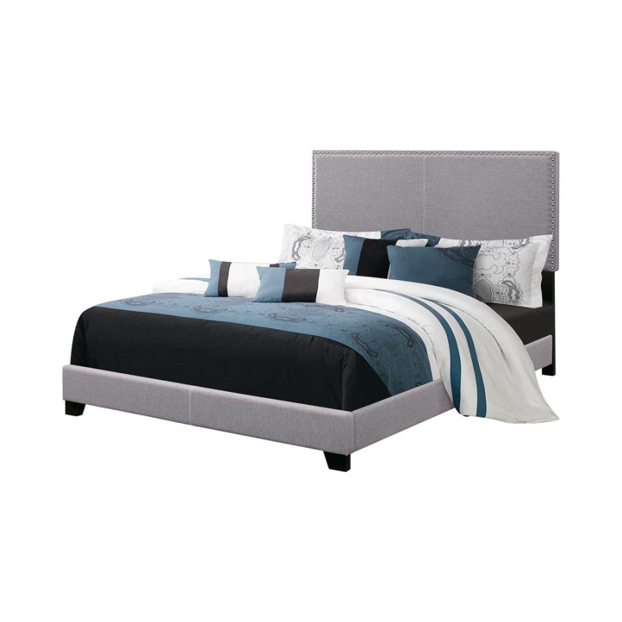 Boyd Upholstered Full Panel Bed Grey (image for) Boyd Upholstered Full Panel Bed Grey