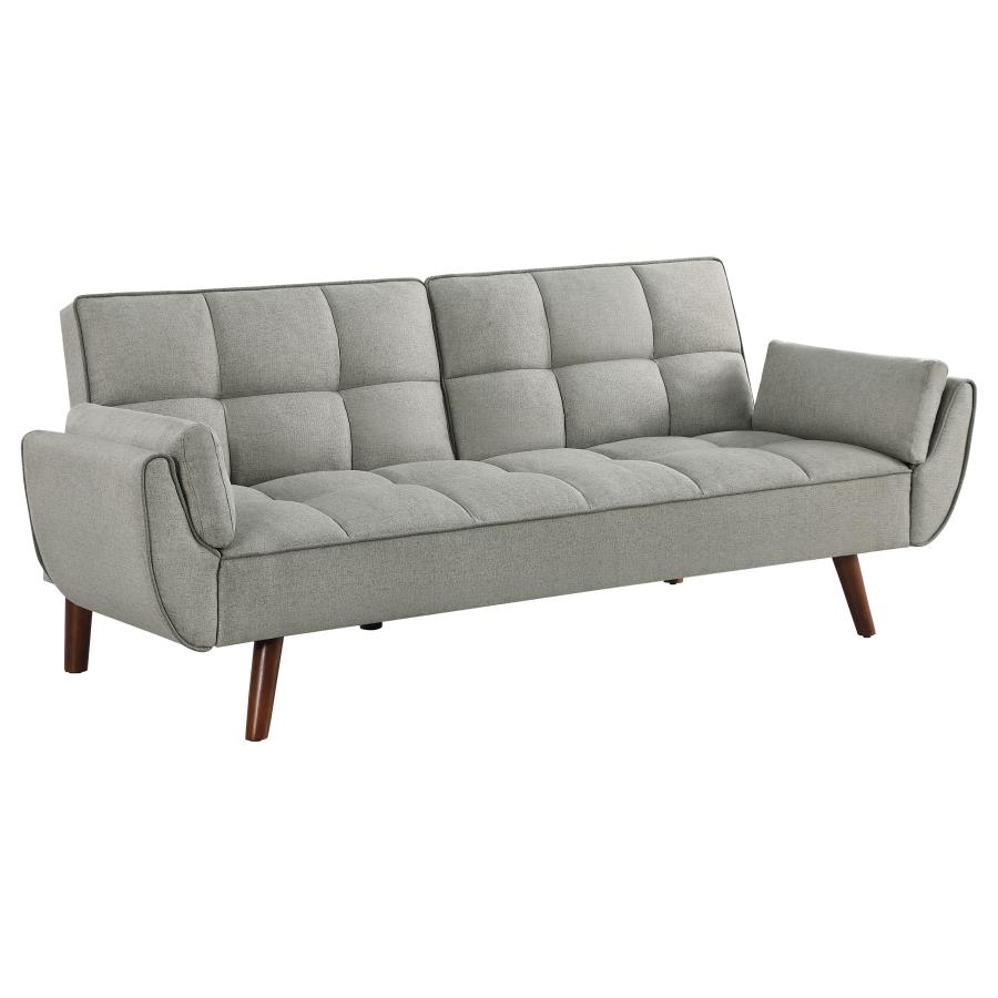 Caufield Upholstered Tufted Convertible Sofa Bed Grey (image for) Caufield Upholstered Tufted Convertible Sofa Bed Grey