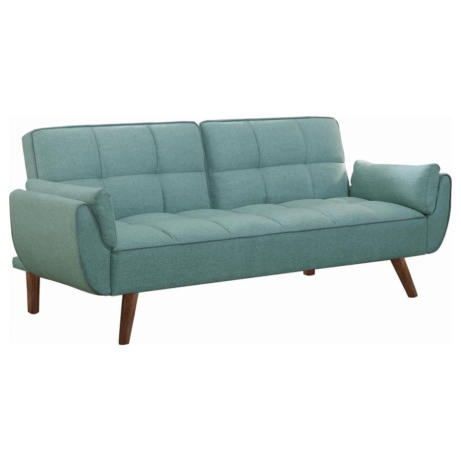 Caufield Upholstered Convertible Sofa Bed Turquoise Blue (image for) Caufield Upholstered Convertible Sofa Bed Turquoise Blue