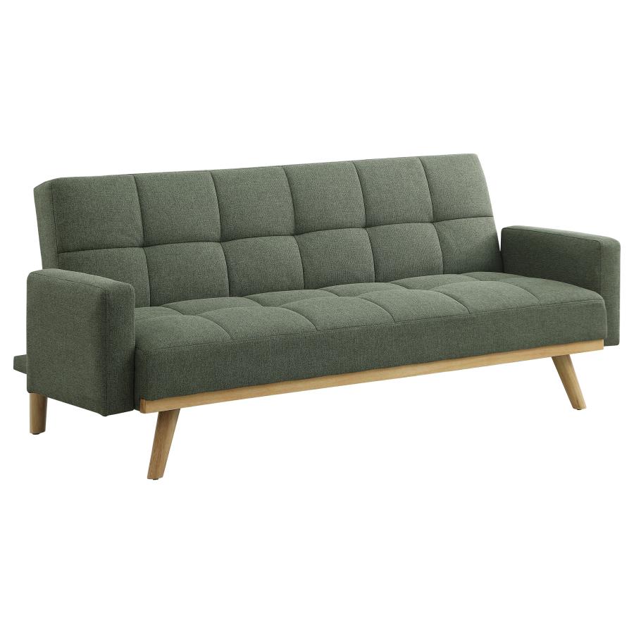 Kourtney Upholstered Tufted Convertible Sofa Bed Sage Green (image for) Kourtney Upholstered Tufted Convertible Sofa Bed Sage Green