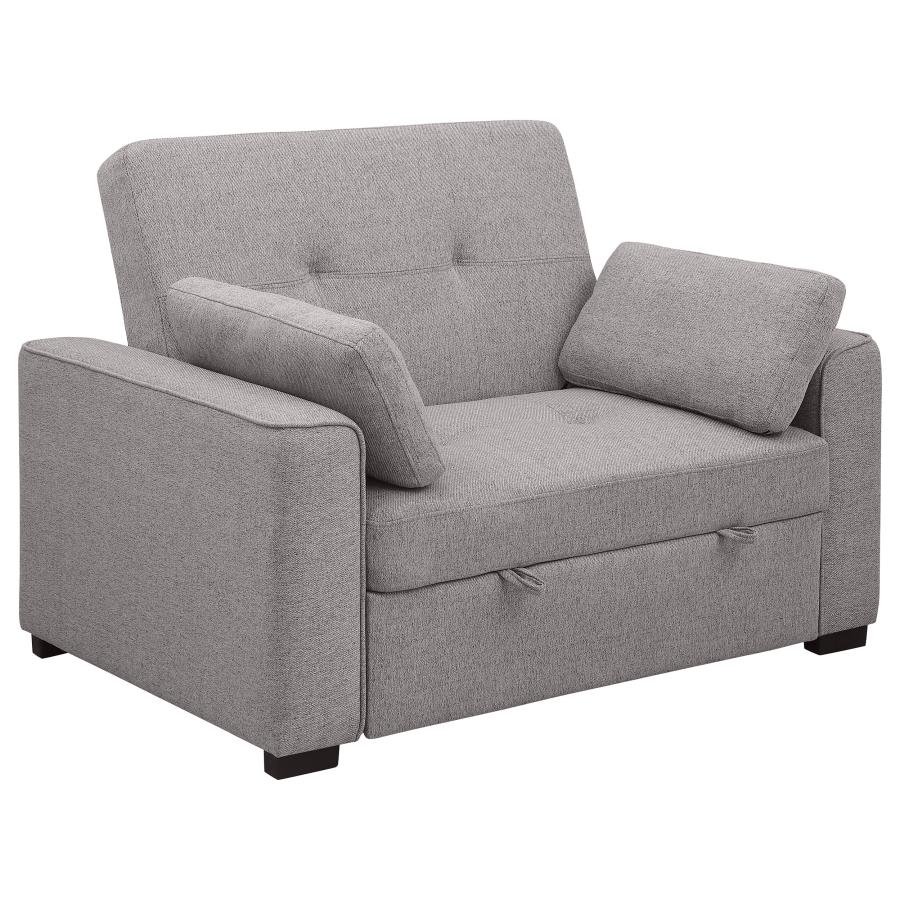 Edith Upholstered Convertible Sleeper Sofa Bed Grey (image for) Edith Upholstered Convertible Sleeper Sofa Bed Grey