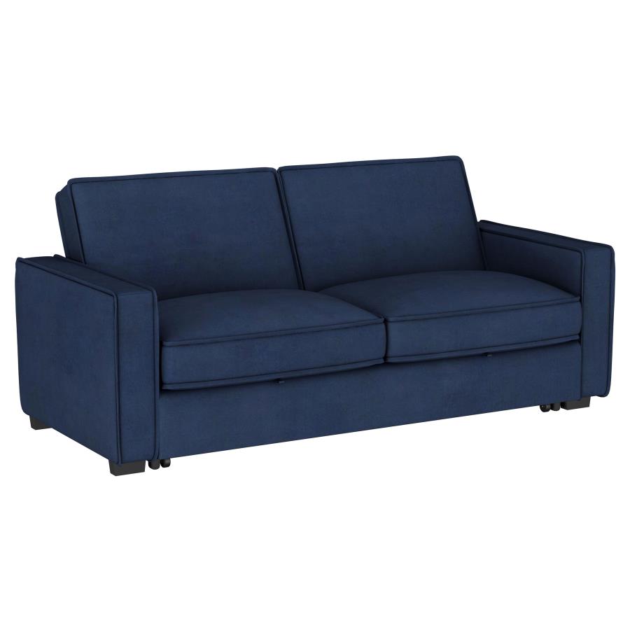 Gretchen Upholstered Convertible Sleeper Sofa Bed Navy Blue (image for) Gretchen Upholstered Convertible Sleeper Sofa Bed Navy Blue