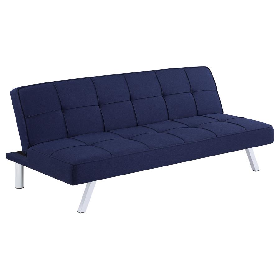 Joel Upholstered Tufted Convertible Sofa Bed Blue (image for) Joel Upholstered Tufted Convertible Sofa Bed Blue