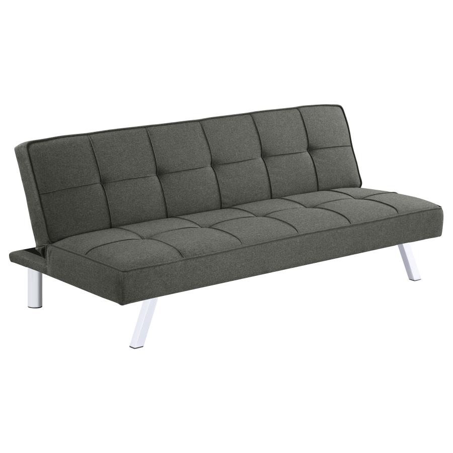 Joel Upholstered Tufted Convertible Sofa Bed Grey (image for) Joel Upholstered Tufted Convertible Sofa Bed Grey