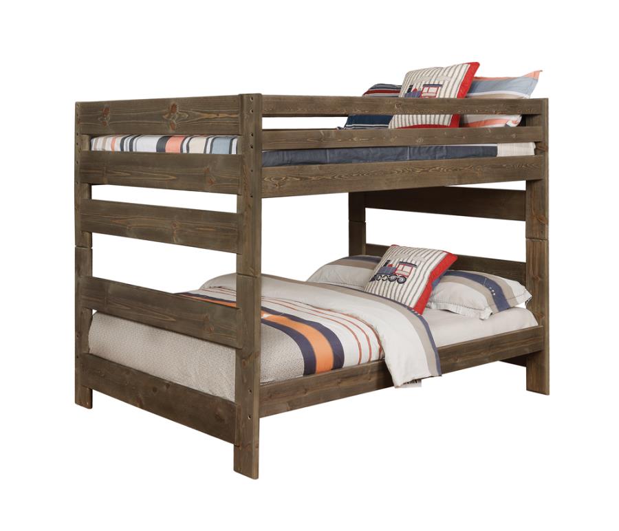 Wrangle Hill Wood Full Over Full Bunk Bed Gun Smoke (image for) Wrangle Hill Wood Full Over Full Bunk Bed Gun Smoke