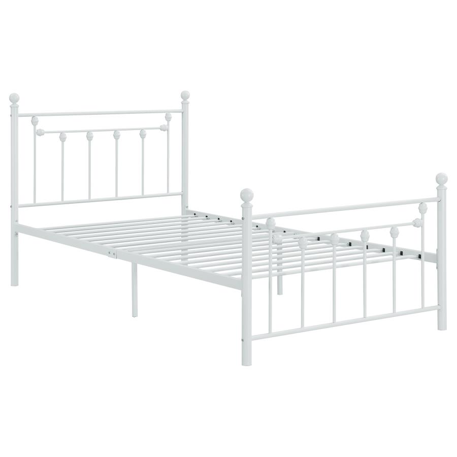 Canon Metal Twin Open Frame Bed White (image for) Canon Metal Twin Open Frame Bed White