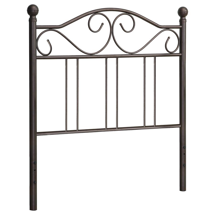 Ellis Metal Twin Open Frame Headboard Dark Bronze (image for) Ellis Metal Twin Open Frame Headboard Dark Bronze