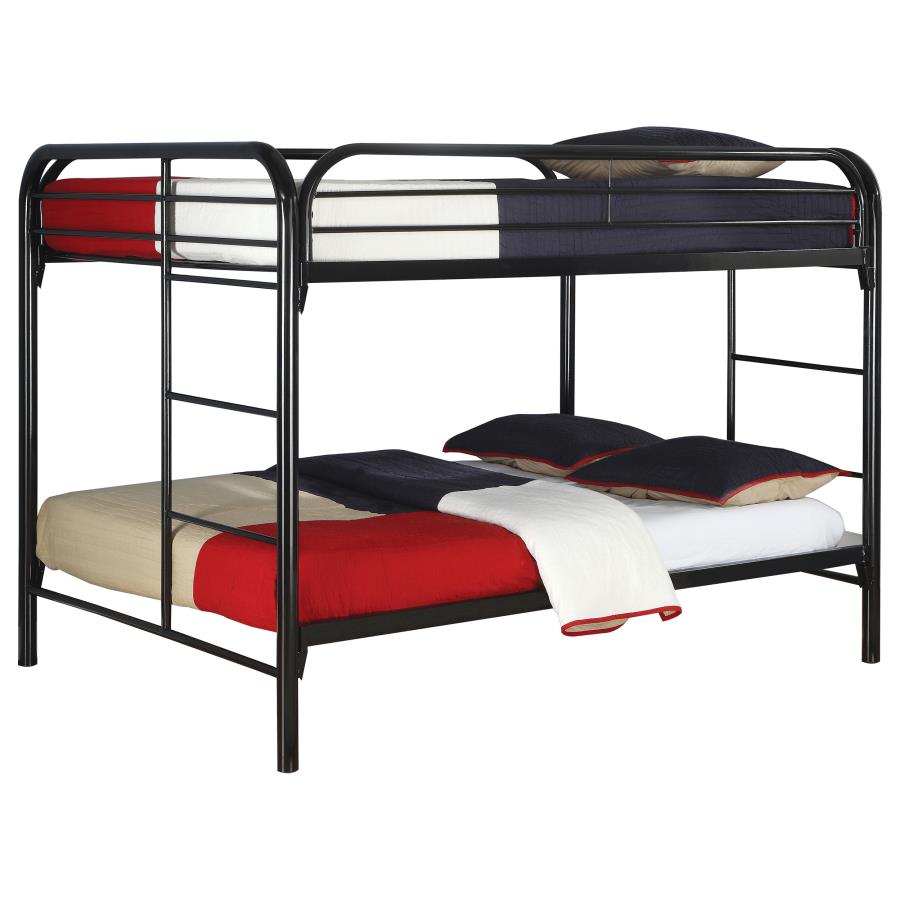 Morgan Metal Full Over Full Bunk Bed Black (image for) Morgan Metal Full Over Full Bunk Bed Black