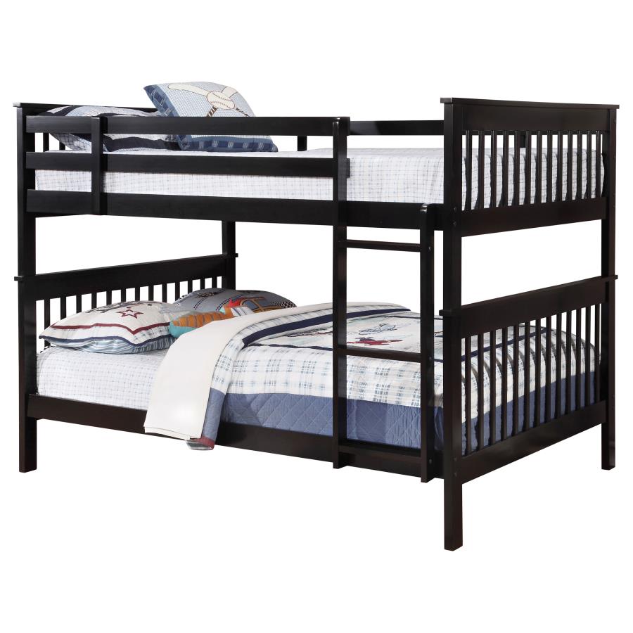 Chapman Wood Full Over Full Bunk Bed Black (image for) Chapman Wood Full Over Full Bunk Bed Black