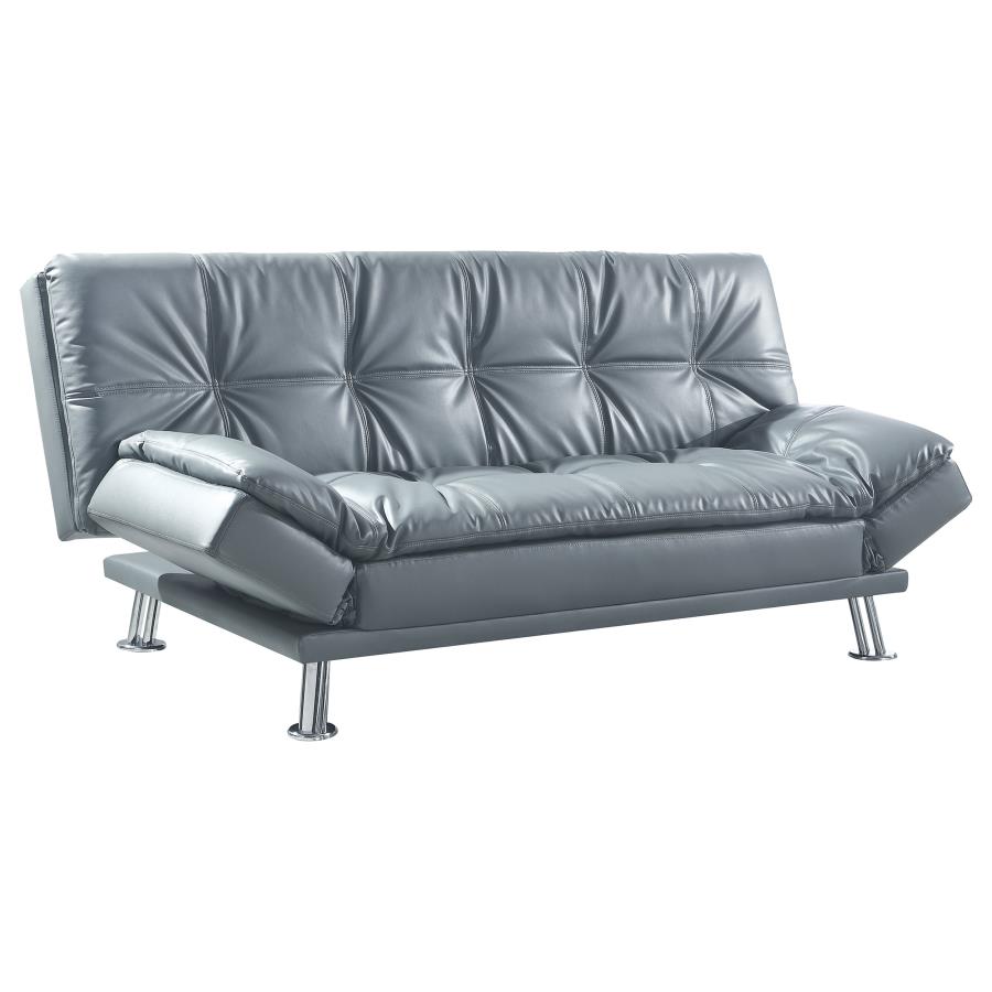 Dilleston Upholstered Tufted Convertible Sofa Bed Grey (image for) Dilleston Upholstered Tufted Convertible Sofa Bed Grey