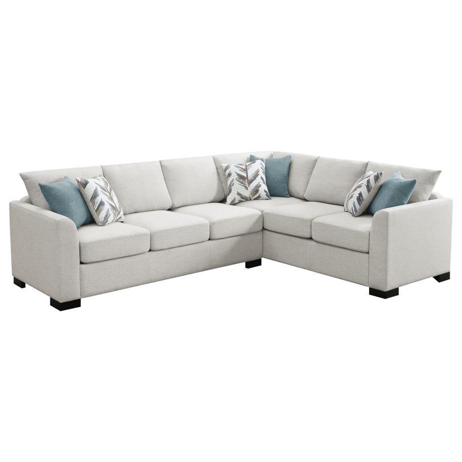 Ashford Chenille Upholstered Sleeper Sectional Sofa Greige (image for) Ashford Chenille Upholstered Sleeper Sectional Sofa Greige