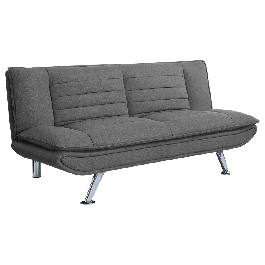 Julian Upholstered Tufted Convertible Sofa Bed Grey (image for) Julian Upholstered Tufted Convertible Sofa Bed Grey