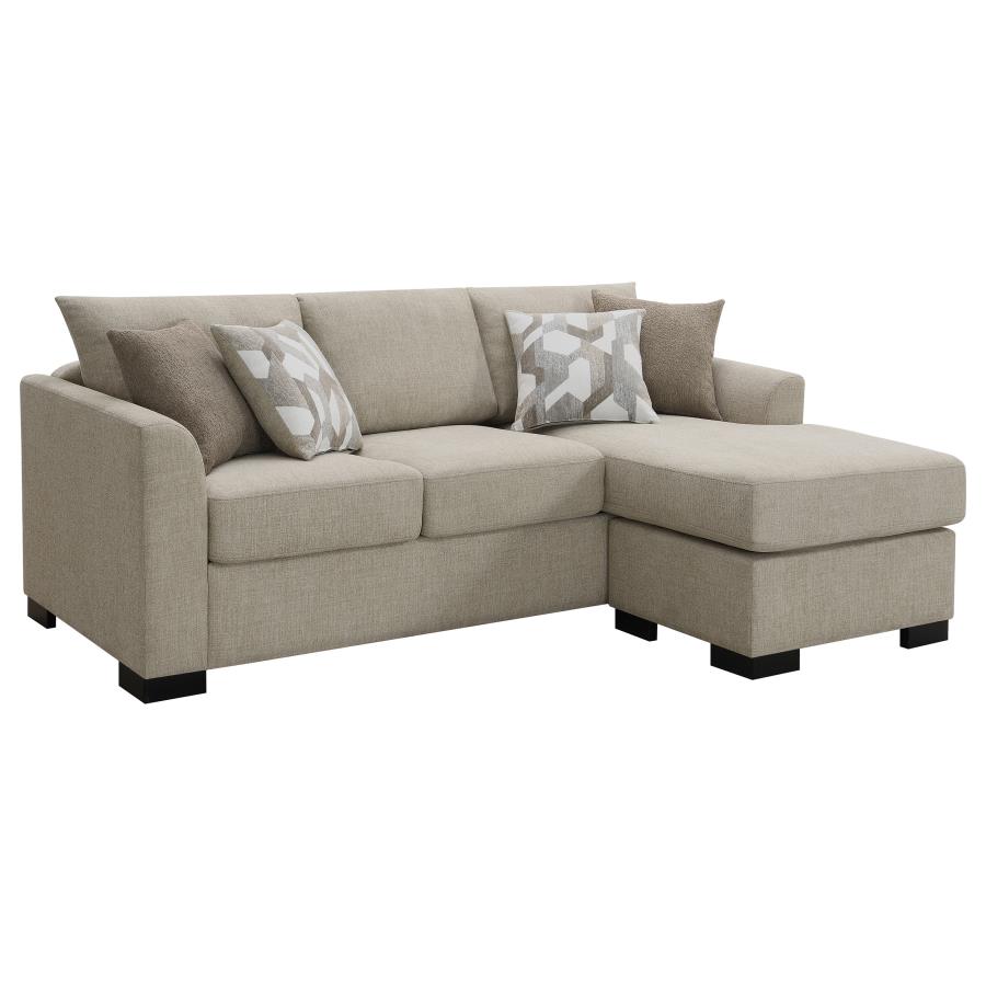 Storey Upholstered Sleeper Sectional Chaise Sofa Camel (image for) Storey Upholstered Sleeper Sectional Chaise Sofa Camel