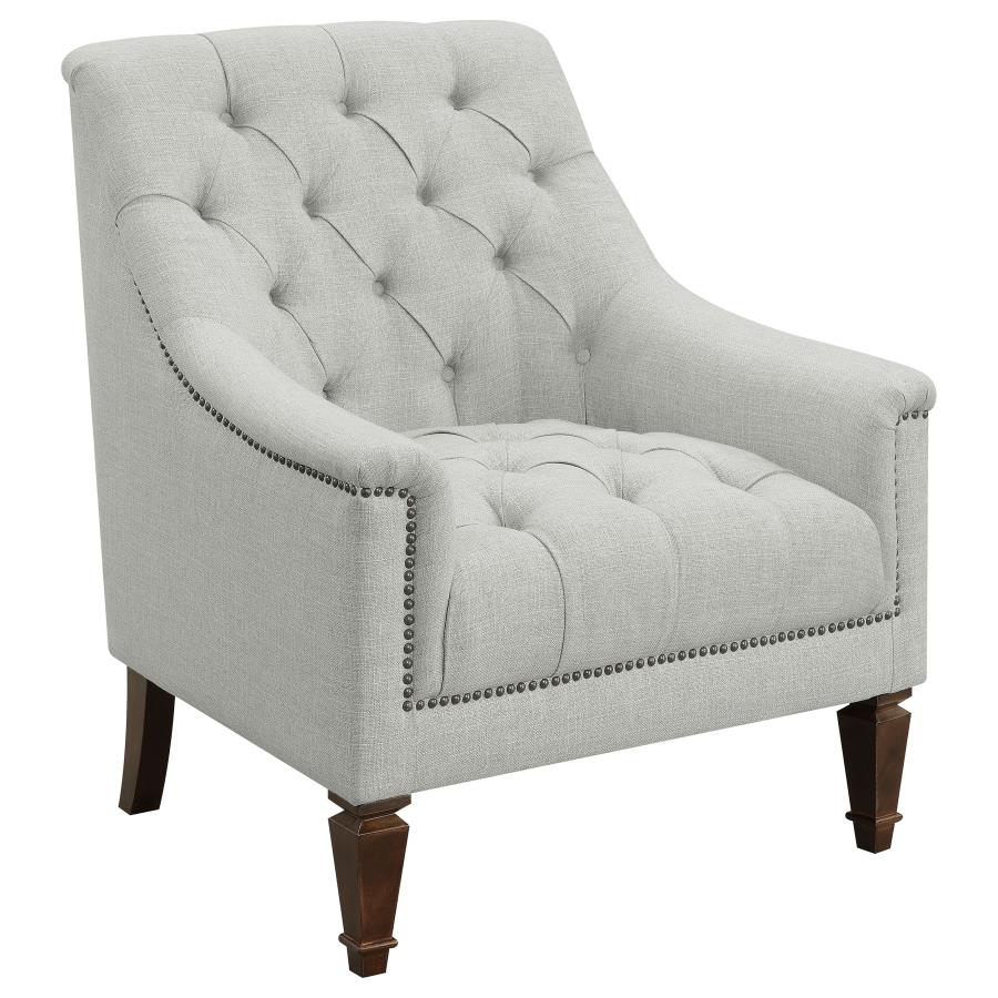 Avonlea Fabric Upholstered Sloped Arm Chair Grey Fabric (image for) Avonlea Fabric Upholstered Sloped Arm Chair Grey Fabric