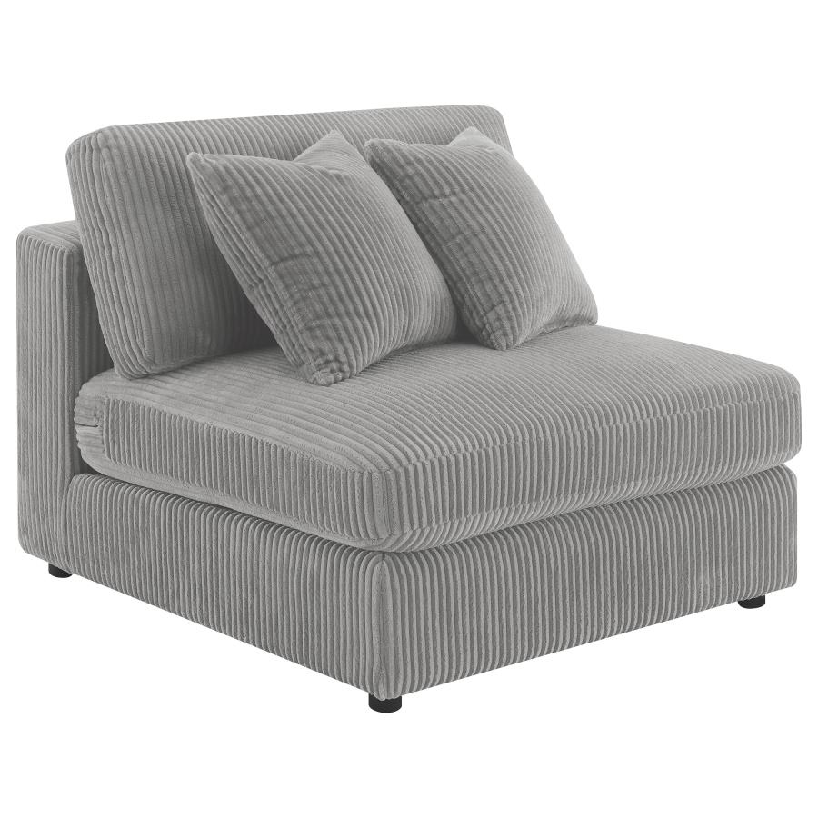 Blaine Upholstered Armless Chair Fog (image for) Blaine Upholstered Armless Chair Fog