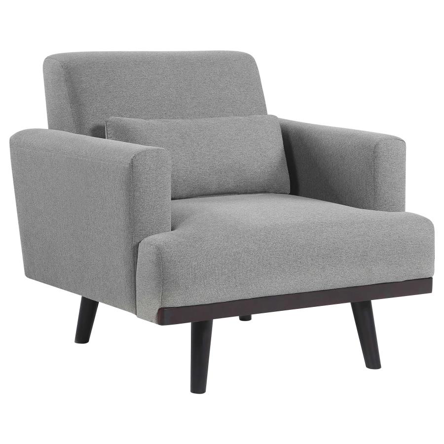 Blake Upholstered Track Arm Accent Chair Sharkskin Grey (image for) Blake Upholstered Track Arm Accent Chair Sharkskin Grey