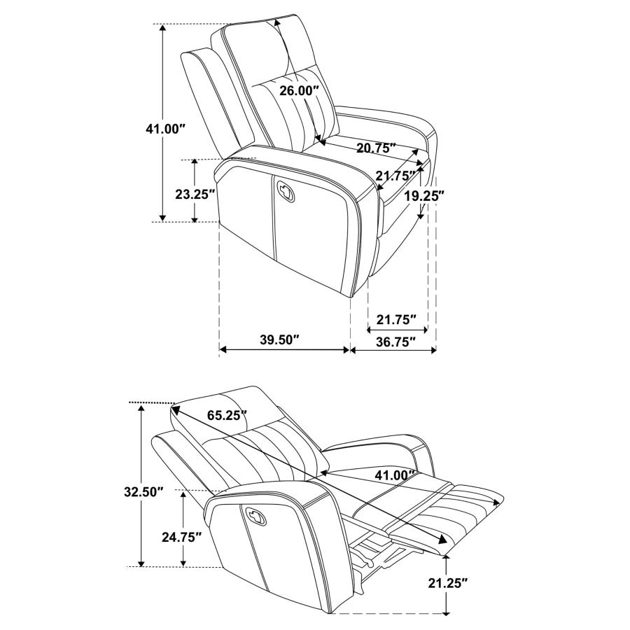 Modal Additional Images for Raelynn 3-piece Upholstered Reclining Sofa Set Grey
