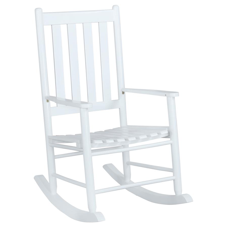 Annie Slat Back Solid Wood Rocking Chair White (image for) Annie Slat Back Solid Wood Rocking Chair White