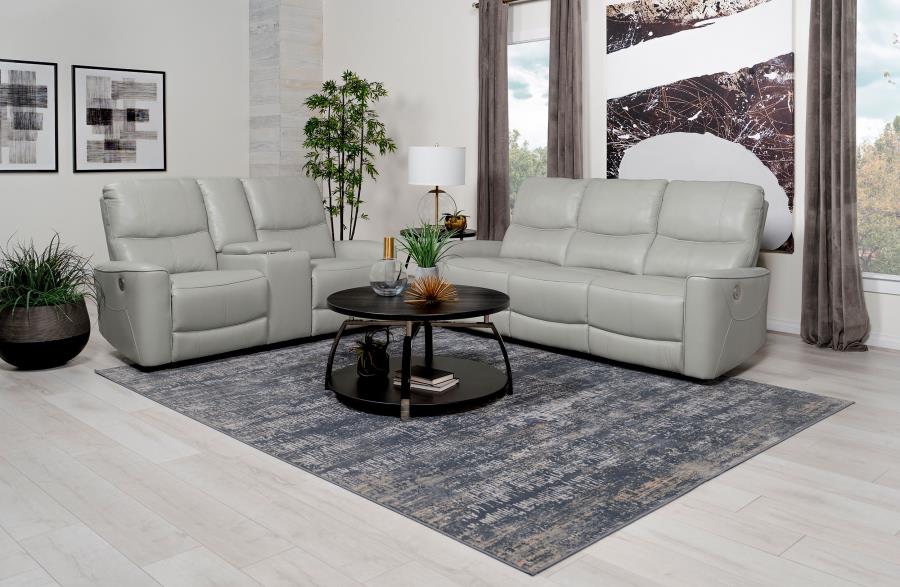 Greenfield 2-piece Power Reclining Sofa Set Ivory (image for) Greenfield 2-piece Power Reclining Sofa Set Ivory