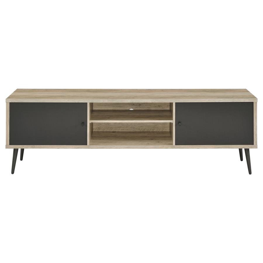 Allie 2-door Engineered Wood 71" TV Stand Distressed Pine