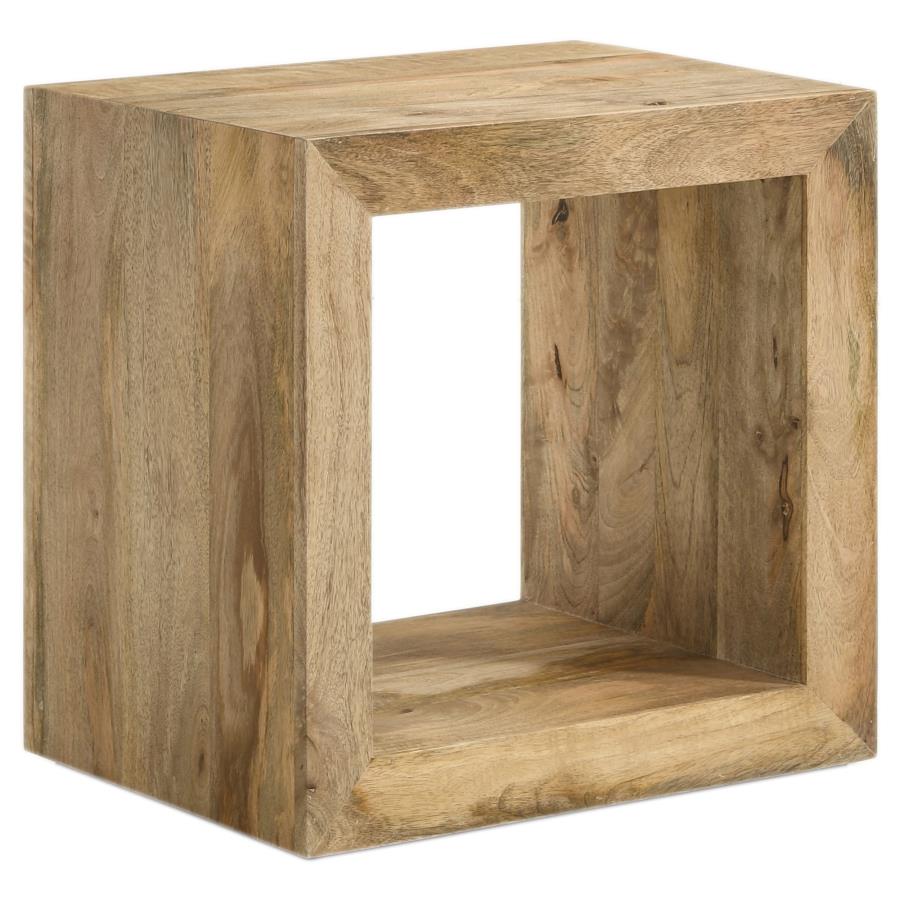 Benton Rectangular Solid Wood End Table Natural (image for) Benton Rectangular Solid Wood End Table Natural