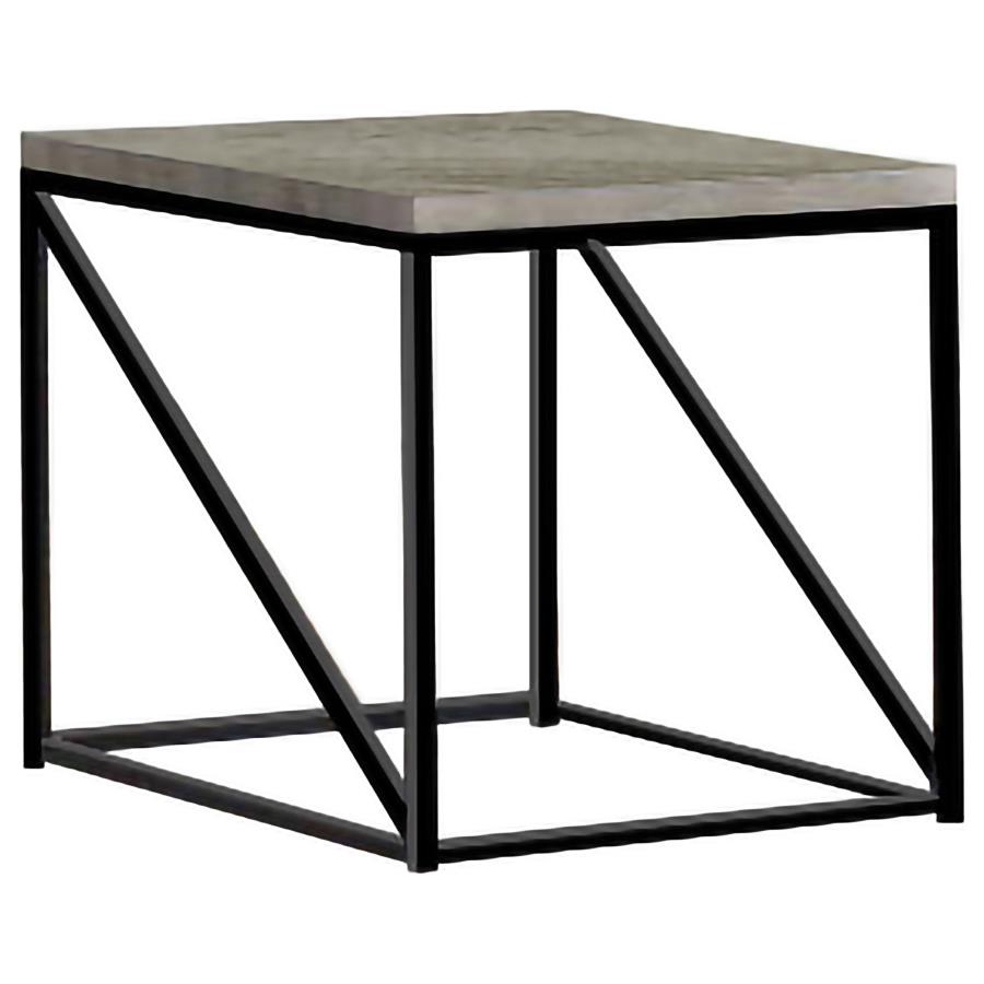 Birdie Square Engineered Wood End Table Sonoma Grey (image for) Birdie Square Engineered Wood End Table Sonoma Grey