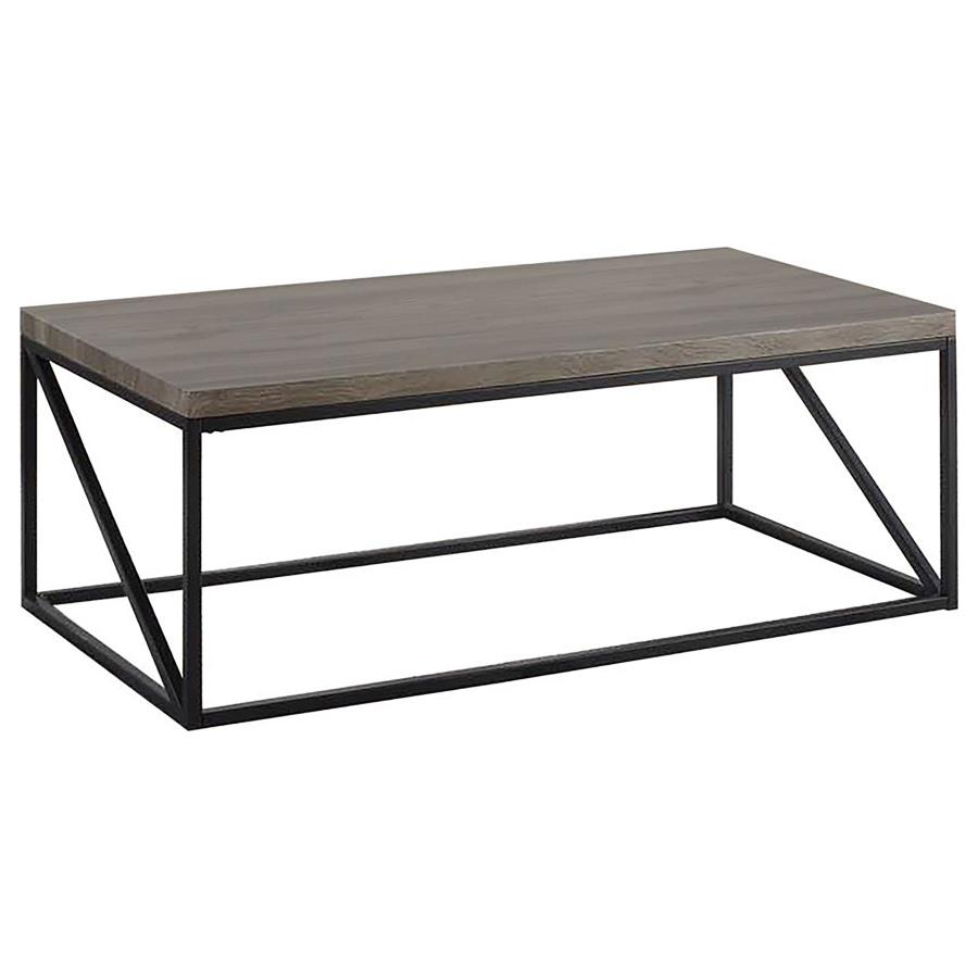 Birdie Rectangular Engineered Wood Coffee Table Sonoma Grey (image for) Birdie Rectangular Engineered Wood Coffee Table Sonoma Grey