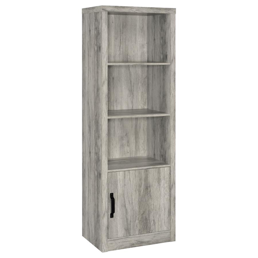 Burke 3-shelf Engineered Wood Media Tower Grey Driftwood (image for) Burke 3-shelf Engineered Wood Media Tower Grey Driftwood