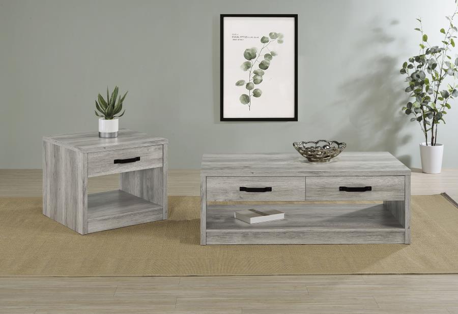 Modal Additional Images for Felix 1-drawer Engineered Wood Side End Table Grey Driftwood