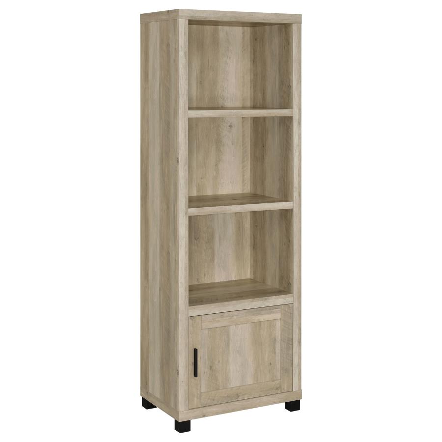 Sachin 3-shelf Engineered Wood Media Tower Distressed Pine (image for) Sachin 3-shelf Engineered Wood Media Tower Distressed Pine