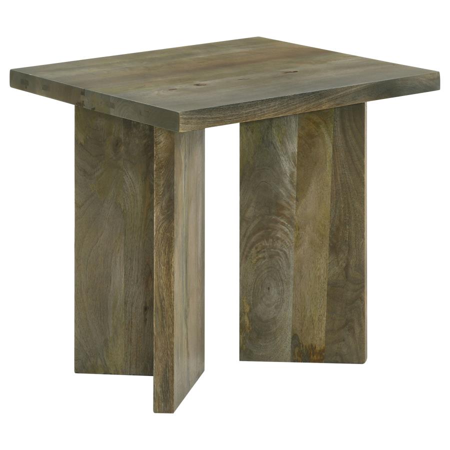Andando Square Solid Wood End Table Mango Brown (image for) Andando Square Solid Wood End Table Mango Brown