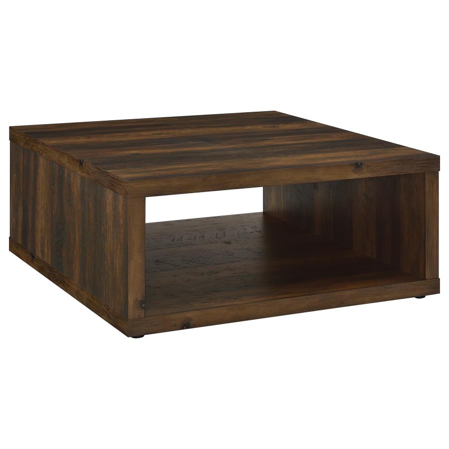 Frisco Square Engineered Wood Coffee Table Dark Pine (image for) Frisco Square Engineered Wood Coffee Table Dark Pine