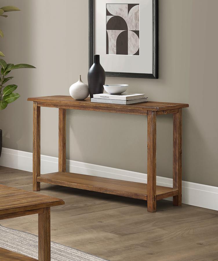 Payne Wood Entryway Sofa Console Table Distressed Brown (image for) Payne Wood Entryway Sofa Console Table Distressed Brown