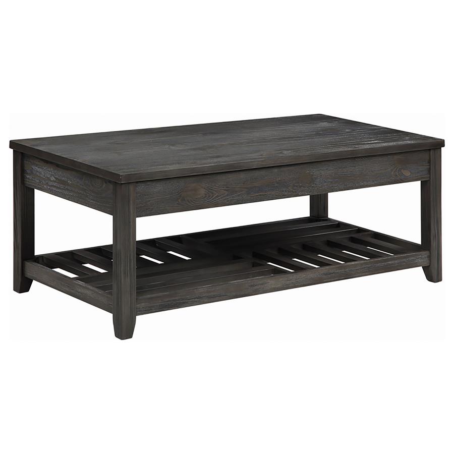 Cliffview Rectangular Wood Lift Top Coffee Table Grey (image for) Cliffview Rectangular Wood Lift Top Coffee Table Grey