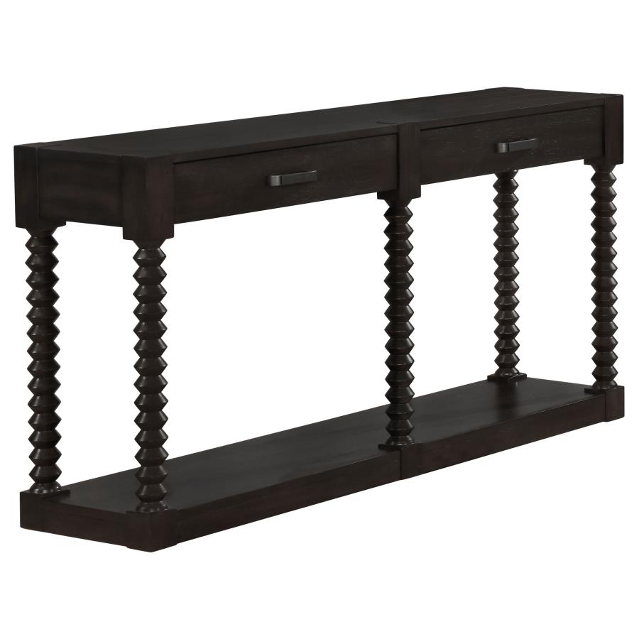 Meredith 2-drawer Wood Entryway Console Table Coffee Bean (image for) Meredith 2-drawer Wood Entryway Console Table Coffee Bean