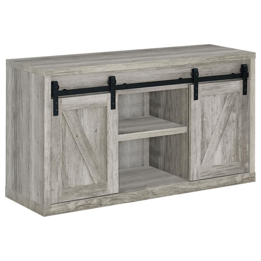 Brockton 2-door Engineered Wood 48" TV Stand Grey Driftwood (image for) Brockton 2-door Engineered Wood 48" TV Stand Grey Driftwood