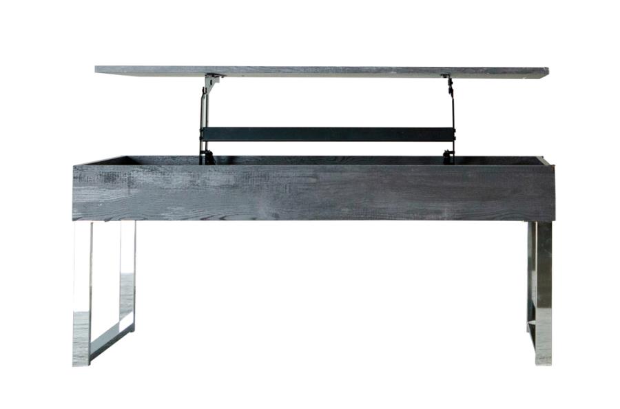 Aldine Rectangular Lift Top Coffee Table Dark Charcoal (image for) Aldine Rectangular Lift Top Coffee Table Dark Charcoal