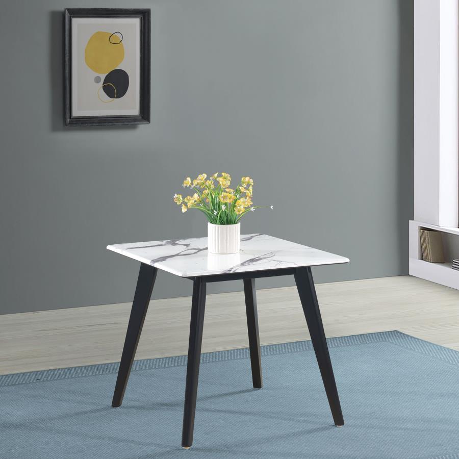 Bayhill Square Faux Marble Top End Table Black and White (image for) Bayhill Square Faux Marble Top End Table Black and White