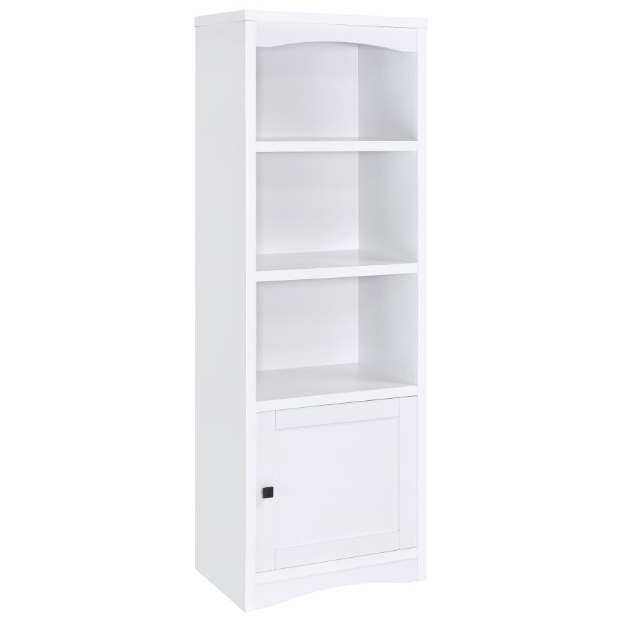Laughlin 3-shelf Engineered Wood Media Tower White (image for) Laughlin 3-shelf Engineered Wood Media Tower White